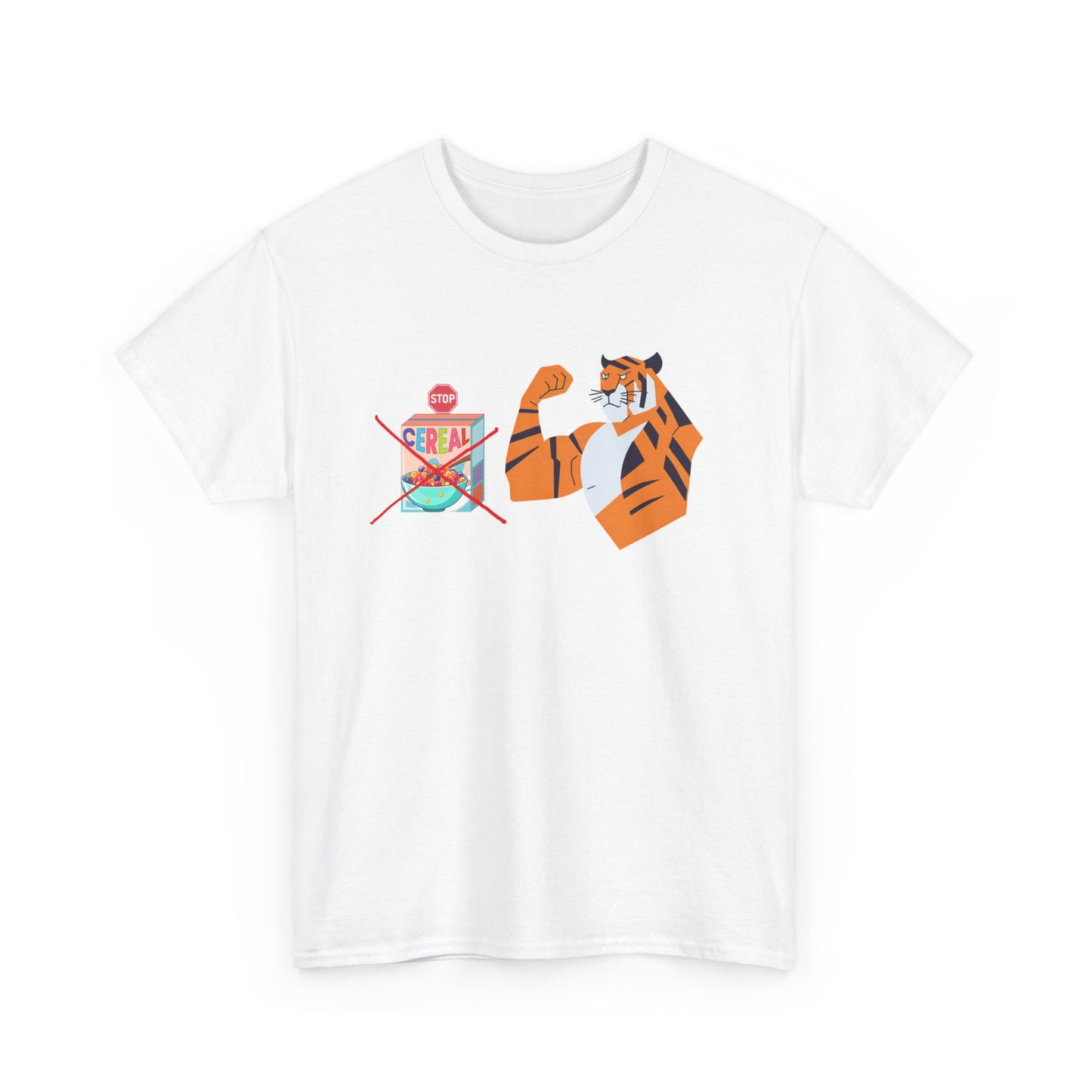 Muscular Tiger hate cereal T-Shirt