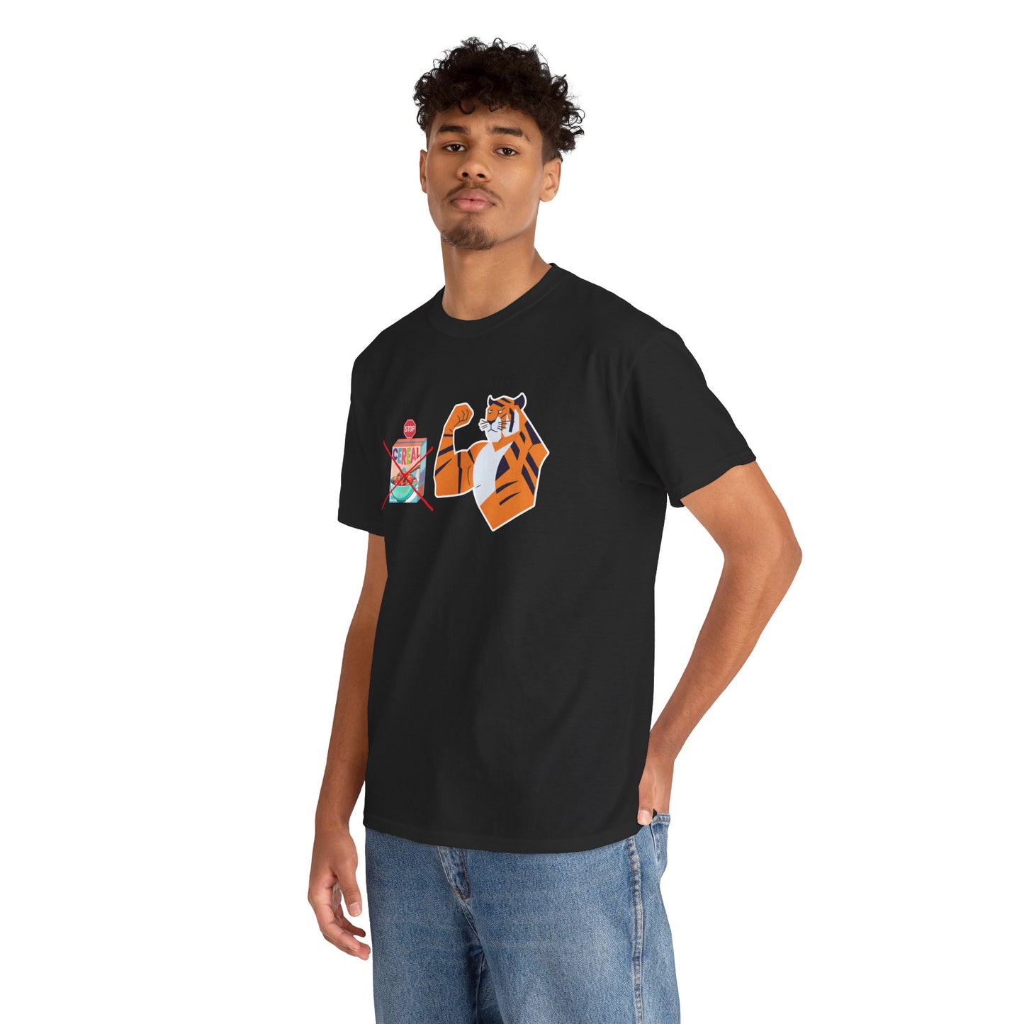 Muscular Tiger hate cereal T-Shirt