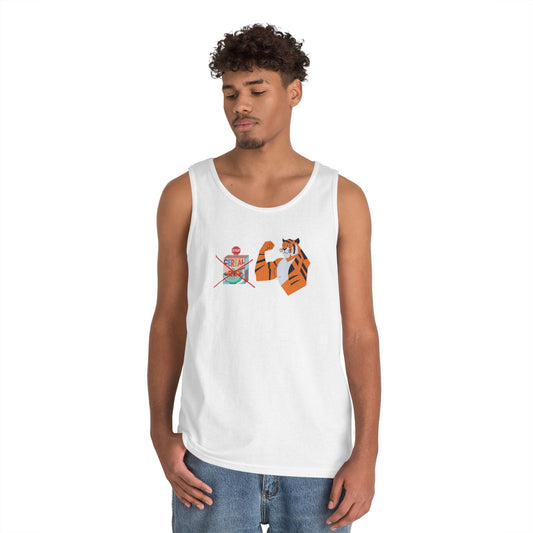 Muscular Tiger hate cereal Tank Top